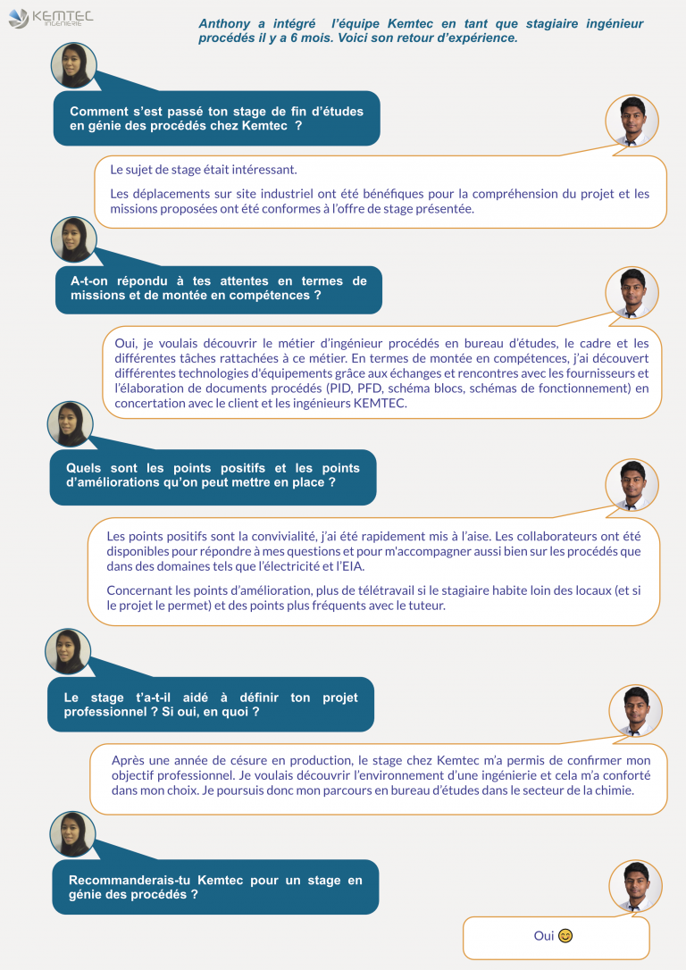 Stage Ingenieur Procedes